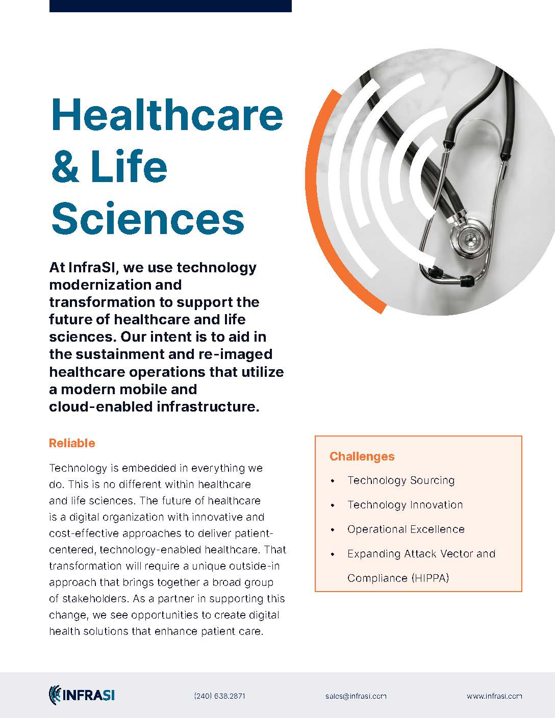 INFRASI_Solution Sheet_Healthcare and Life Sciences_v01_Page_1